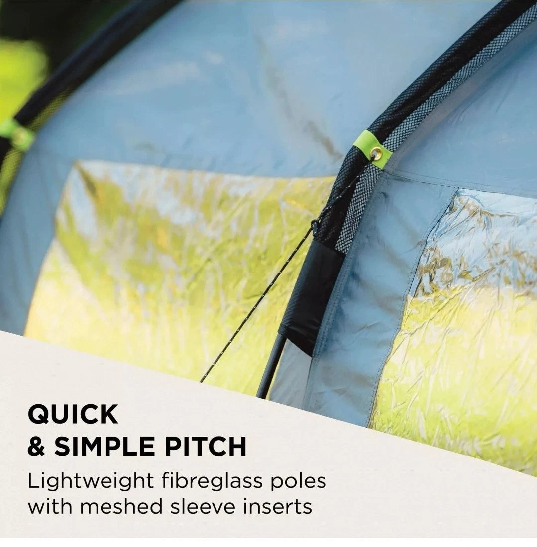 Coleman Vail 6 Person Family Tent - Grey, 4000+ Waterproof with Carry Case [Opened but unused]