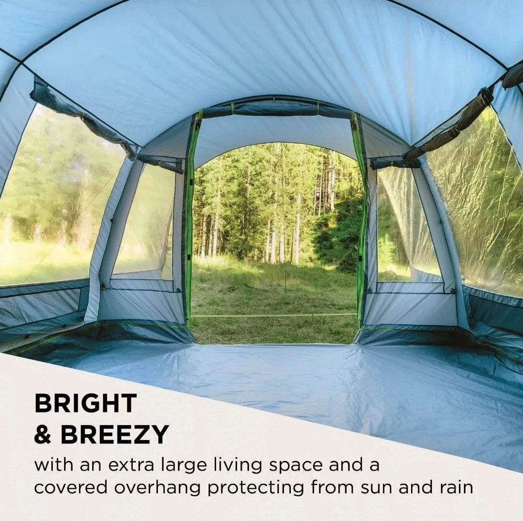Coleman Vail 6 Person Family Tent - Grey, 4000+ Waterproof with Carry Case [Opened but unused]