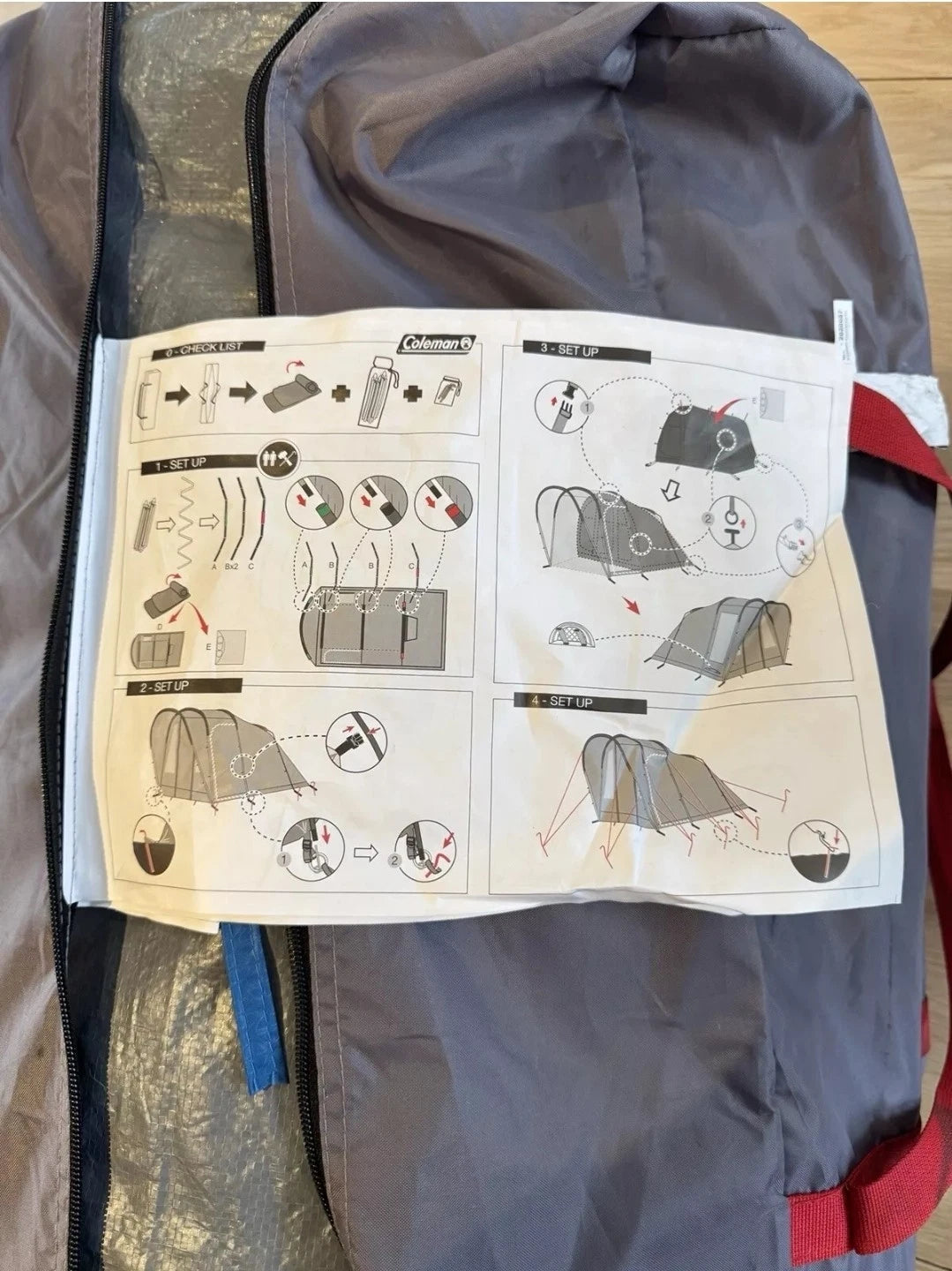 Coleman Vail 6 Person Family Tent - Grey, 4000+ Waterproof with Carry Case [Opened but unused]