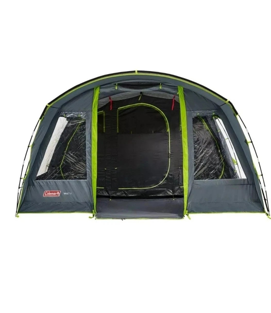 Coleman Vail 6 Person Family Tent - Grey, 4000+ Waterproof with Carry Case [Opened but unused]